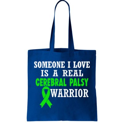 Someone I Love Cerebral Palsy Warrior Cerebral Palsy Ribbon Gift Tote Bag