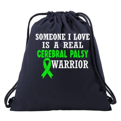 Someone I Love Cerebral Palsy Warrior Cerebral Palsy Ribbon Gift Drawstring Bag