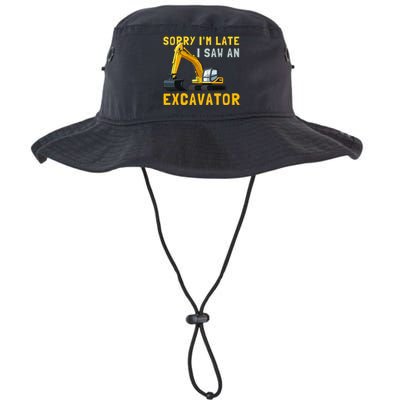 Sorry I'm Late I Saw An Excavator funny Birthday Legacy Cool Fit Booney Bucket Hat