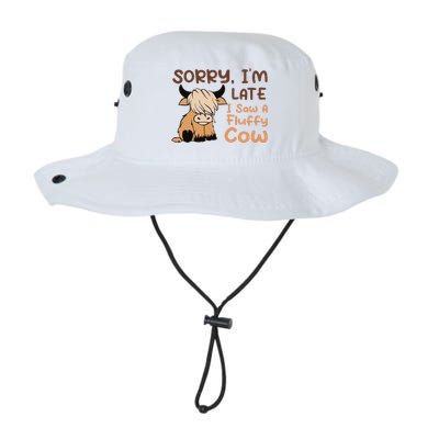 Sorry IM Late I Saw A Fluffy Cow Highland Cow Breeder Legacy Cool Fit Booney Bucket Hat