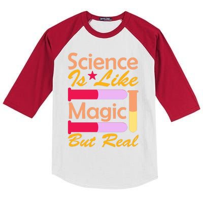 Science Is Like Magic But Real Kids Colorblock Raglan Jersey