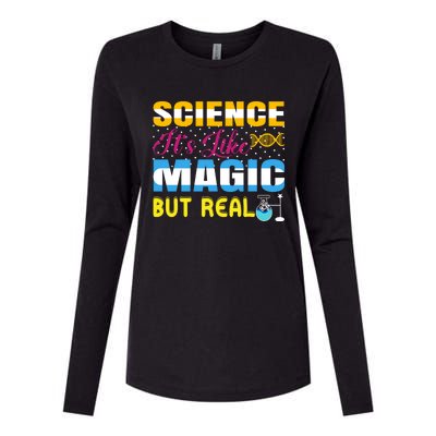 Science ItS Like Magic But Real Graphic Womens Cotton Relaxed Long Sleeve T-Shirt