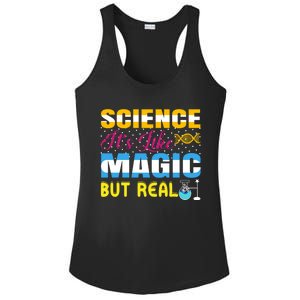 Science ItS Like Magic But Real Graphic Ladies PosiCharge Competitor Racerback Tank