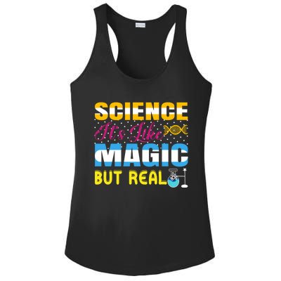 Science ItS Like Magic But Real Graphic Ladies PosiCharge Competitor Racerback Tank