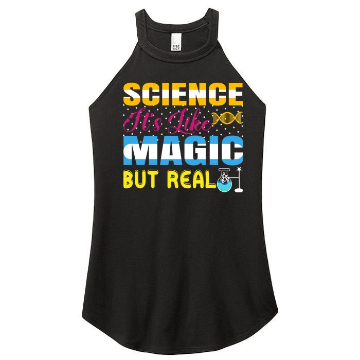 Science ItS Like Magic But Real Graphic Women's Perfect Tri Rocker Tank