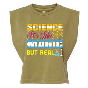 Science ItS Like Magic But Real Graphic Garment-Dyed Women's Muscle Tee