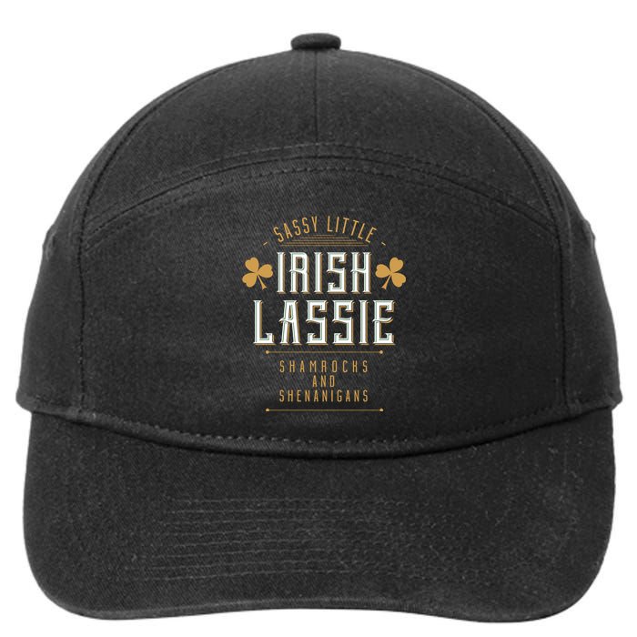 Sassy Irish Lassy Funny St Patricks Day 7-Panel Snapback Hat