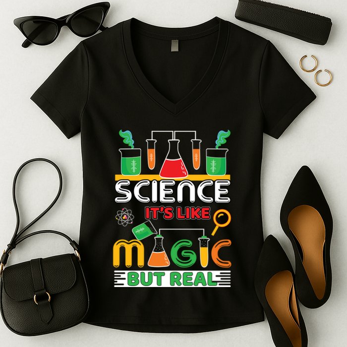 Science: ItS Like Magic But Real Women's V-Neck T-Shirt