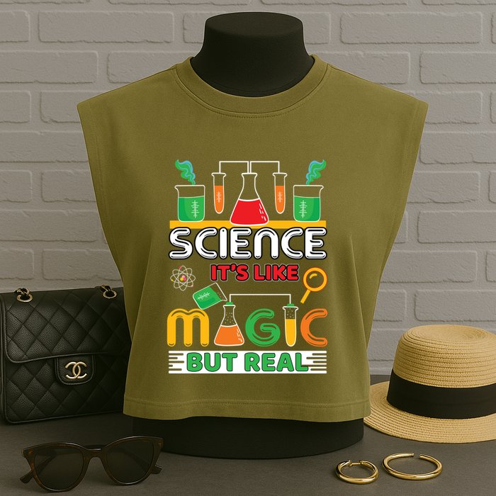 Science: ItS Like Magic But Real Garment-Dyed Women's Muscle Tee