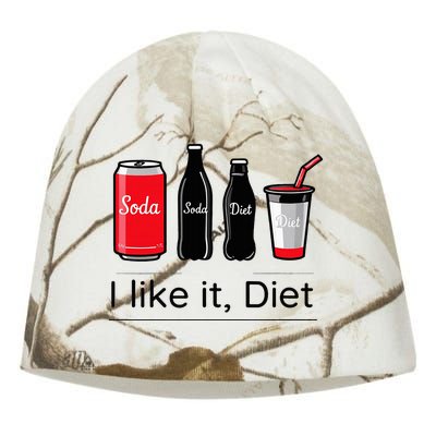 Soda I Like It Diet Essentials Morning Beverage Love Kati - Camo Knit Beanie