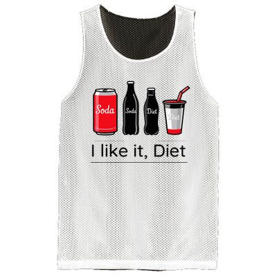 Soda I Like It Diet Essentials Morning Beverage Love Mesh Reversible Basketball Jersey Tank