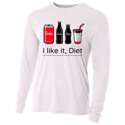 Soda I Like It Diet Essentials Morning Beverage Love Cooling Performance Long Sleeve Crew