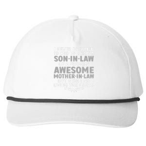 Son In Law Art From Mother In Law For Son In Law Snapback Five-Panel Rope Hat