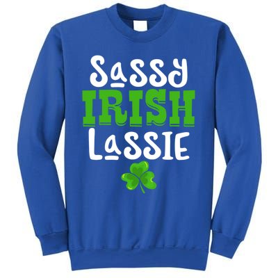 Sassy Irish Lassie Funny Shamrock St Patrick's Day Gift Funny Gift Sweatshirt