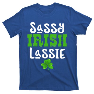 Sassy Irish Lassie Funny Shamrock St Patrick's Day Gift Funny Gift T-Shirt