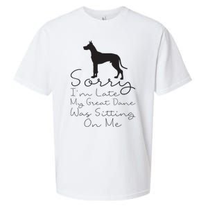 Sorry Im Late My Great Dane Was Sitting On Me Great Dane Sueded Cloud Jersey T-Shirt