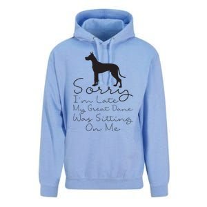 Sorry Im Late My Great Dane Was Sitting On Me Great Dane Unisex Surf Hoodie