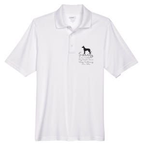 Sorry Im Late My Great Dane Was Sitting On Me Great Dane Men's Origin Performance Pique Polo