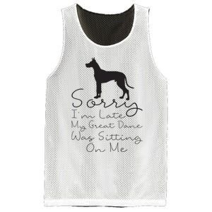 Sorry Im Late My Great Dane Was Sitting On Me Great Dane Mesh Reversible Basketball Jersey Tank