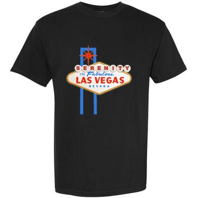 Serenity In Las Vegas Welcome Sign Aa Na Clean & Sober Garment-Dyed Heavyweight T-Shirt