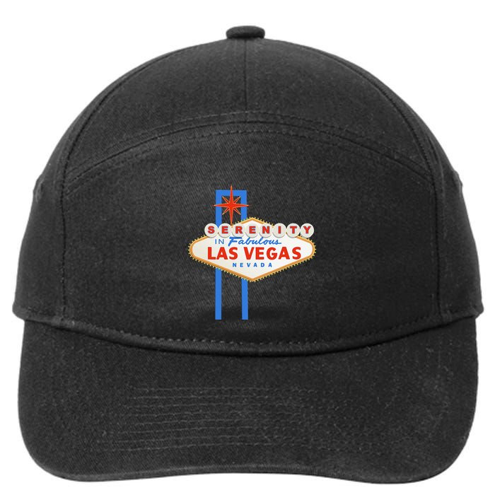 Serenity In Las Vegas Welcome Sign Aa Na Clean & Sober 7-Panel Snapback Hat