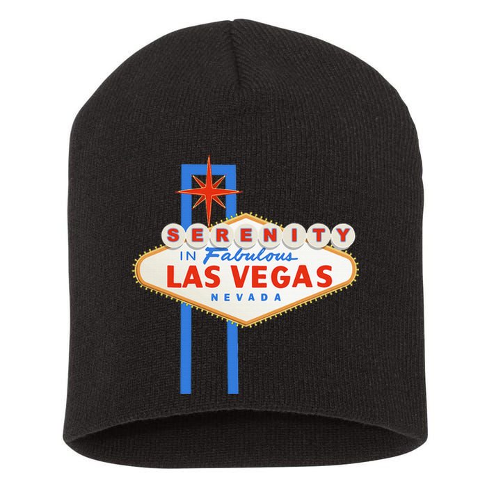 Serenity In Las Vegas Welcome Sign Aa Na Clean & Sober Short Acrylic Beanie