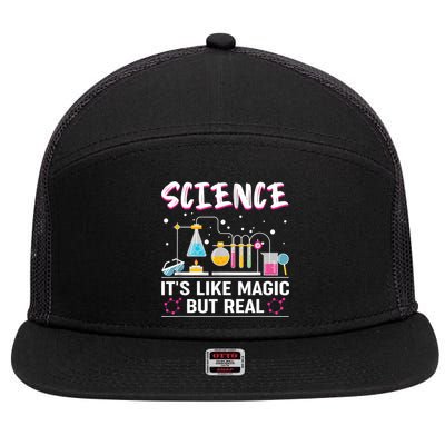 Science Its Like Magic But Real 7 Panel Mesh Trucker Snapback Hat