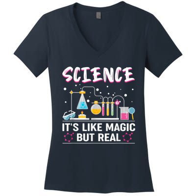 Science Its Like Magic But Real Women's V-Neck T-Shirt