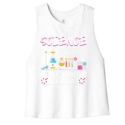 Science Its Like Magic But Real Women's Racerback Cropped Tank