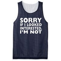 Sorry If Looked Interested Mesh Reversible Basketball Jersey Tank