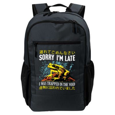 Sorry Im Late I Was Trapped In The Void Frog Japanese Daily Commute Backpack