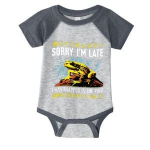 Sorry Im Late I Was Trapped In The Void Frog Japanese Infant Baby Jersey Bodysuit