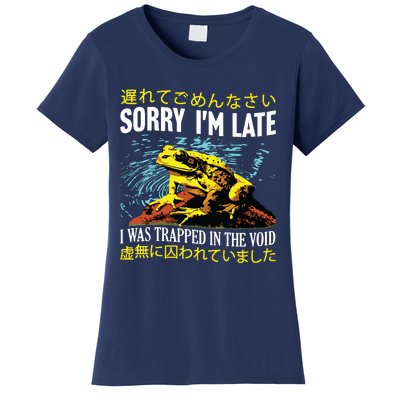 Sorry Im Late I Was Trapped In The Void Frog Japanese Women's T-Shirt