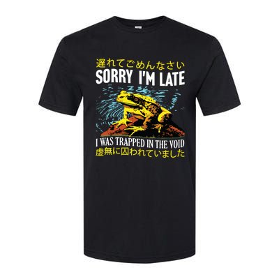 Sorry Im Late I Was Trapped In The Void Frog Japanese Softstyle CVC T-Shirt