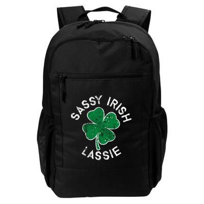 Sassy Irish Lassie Lucky Clover St PatrickS Day Distress Gift Daily Commute Backpack