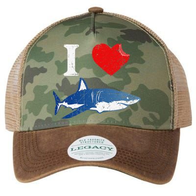 Shark I Love Shark Lover Gift Shark Legacy Tie Dye Trucker Hat