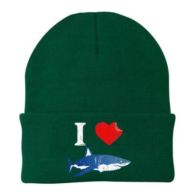 Shark I Love Shark Lover Gift Shark Knit Cap Winter Beanie