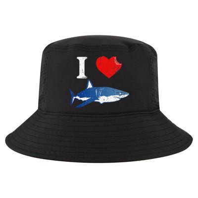 Shark I Love Shark Lover Gift Shark Cool Comfort Performance Bucket Hat