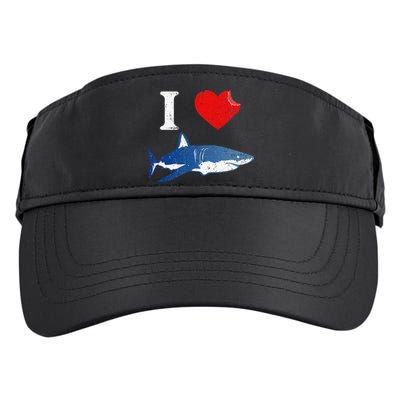 Shark I Love Shark Lover Gift Shark Adult Drive Performance Visor