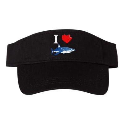 Shark I Love Shark Lover Gift Shark Valucap Bio-Washed Visor