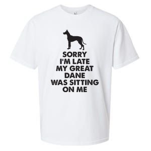 Sorry Im Late My Great Dane Was Sitting On Me Great Dane Sueded Cloud Jersey T-Shirt