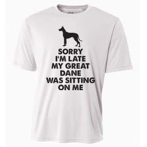 Sorry Im Late My Great Dane Was Sitting On Me Great Dane Cooling Performance Crew T-Shirt