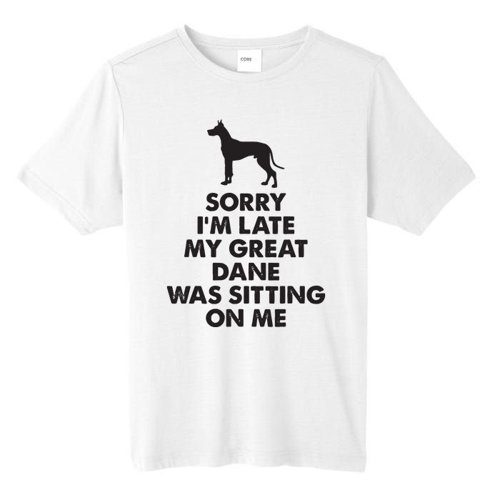 Sorry Im Late My Great Dane Was Sitting On Me Great Dane Tall Fusion ChromaSoft Performance T-Shirt