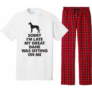 Sorry Im Late My Great Dane Was Sitting On Me Great Dane Pajama Set