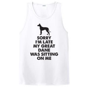 Sorry Im Late My Great Dane Was Sitting On Me Great Dane PosiCharge Competitor Tank