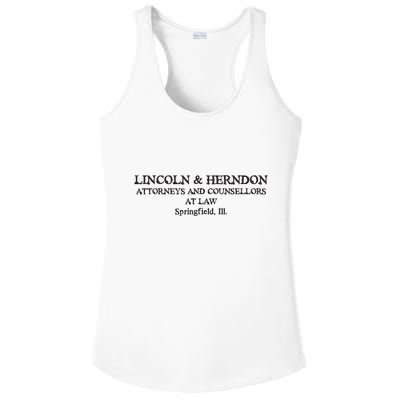 Springfield Illinois Lincoln Herndon Law Abe Lincoln Ladies PosiCharge Competitor Racerback Tank