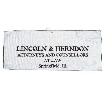Springfield Illinois Lincoln Herndon Law Abe Lincoln Large Microfiber Waffle Golf Towel