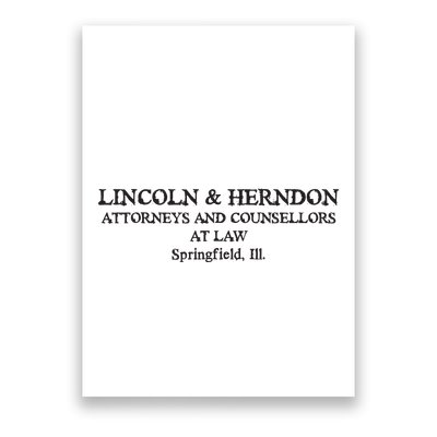 Springfield Illinois Lincoln Herndon Law Abe Lincoln Poster