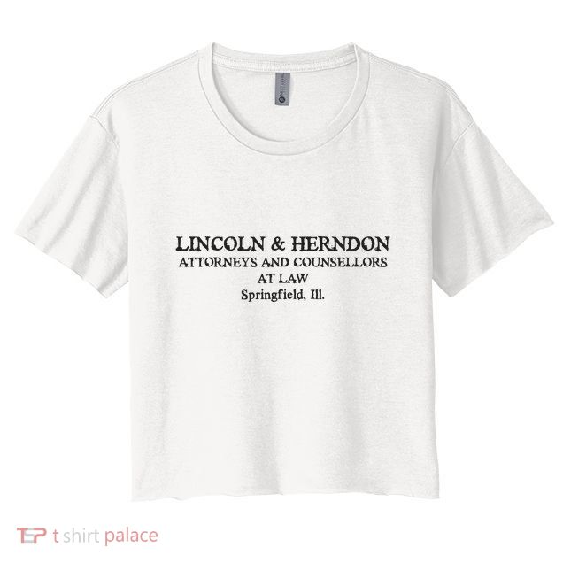 Springfield Illinois Lincoln Herndon Law Abe Lincoln Crop Top