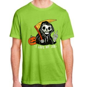 Sarcastic I Love My Job Grim Reaper Death Halloween Costume Gift Adult ChromaSoft Performance T-Shirt